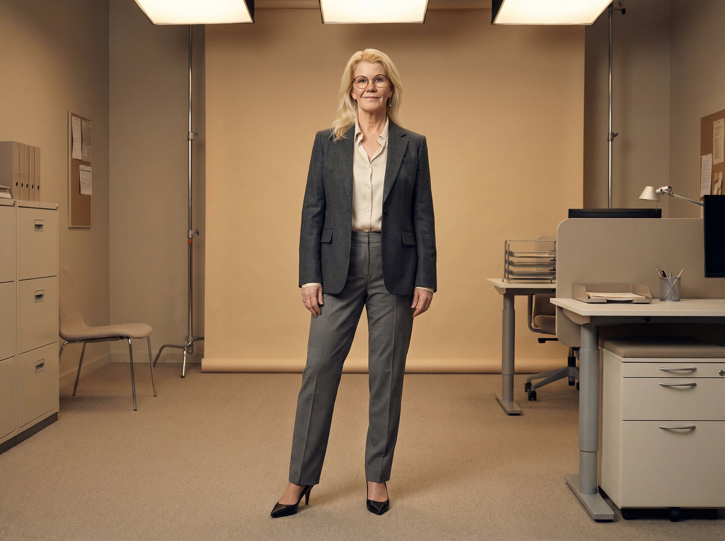 Grå Dam Dressbukser